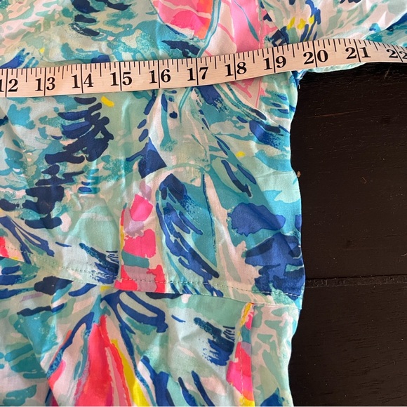 Auth,Lilly Pulitzer,Tunic Dress Pocket Cotton Voile Resort  Coastal Print,Size M - Picture 5 of 9